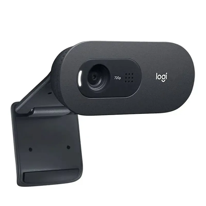 LOGITECH C270 HD WEBCAM – 720p/30fps Widescreen Video | Built-In Noise-Reducing Mic | RightLight™ 2 Auto-Light Correction | Universal Mounting Clip | USB-A Plug-and-Play | Dark Grey