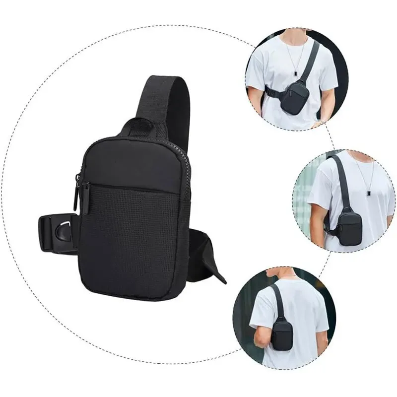 EZ EXP028 Sling Bag – Waterproof Oxford Nylon Crossbody, Anti-Theft, Multi-Compartment, Adjustable Strap | BLACK