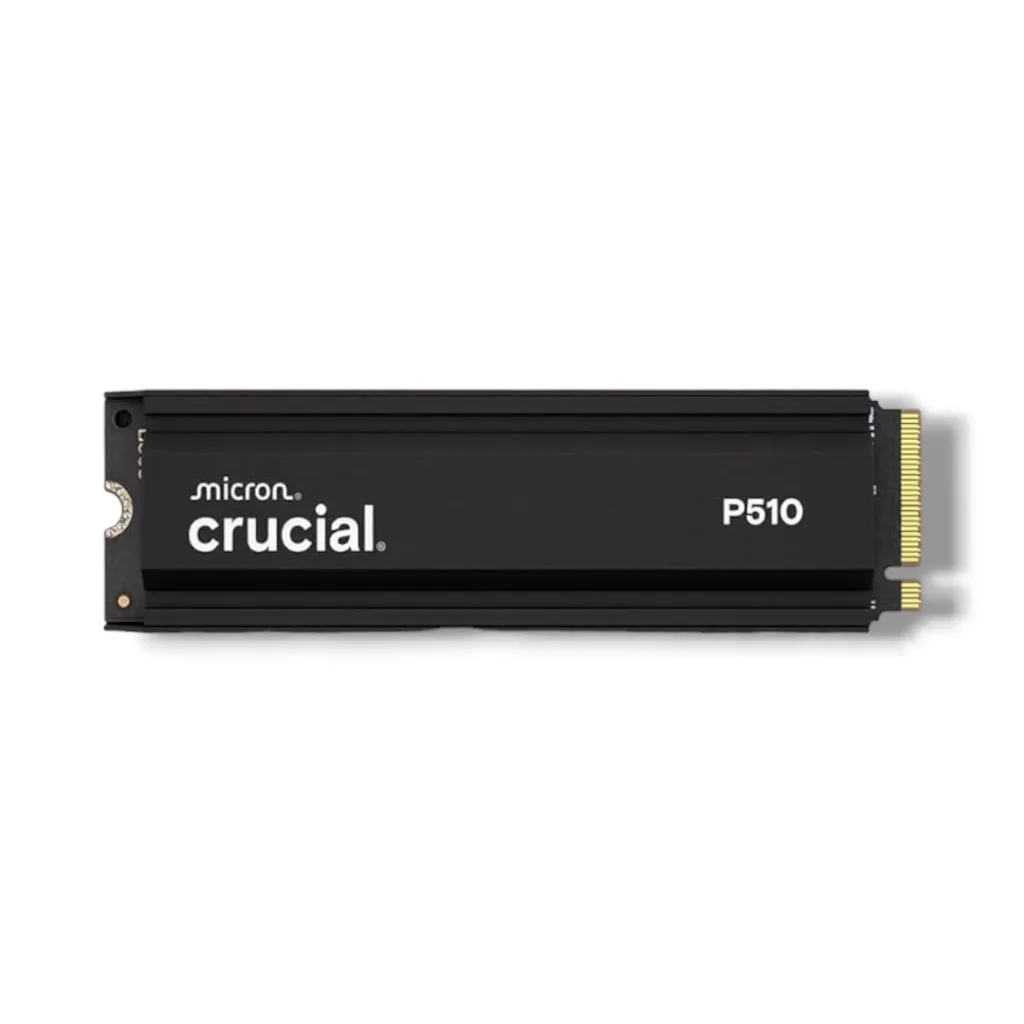 Crucial P510 1TB PCIe Gen5 NVMe SSD With Heatsink | Up To 11,000MB/s Read & 9,500MB/s Write