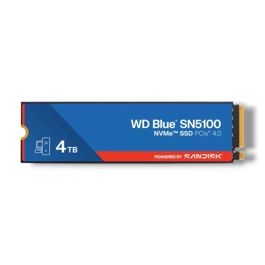 WD Blue SN5100 4TB PCIe Gen4 NVMe M.2 SSD | Up To 6,900MB/s Read