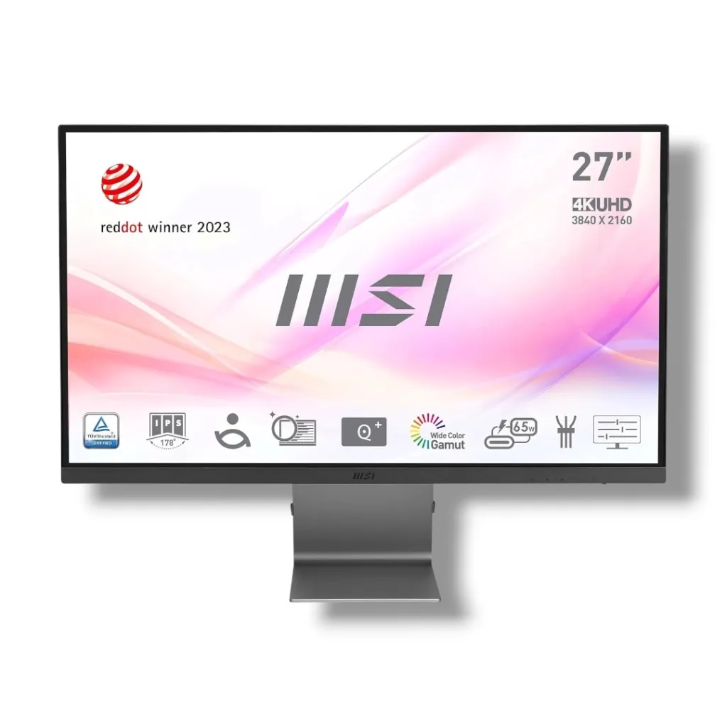 MSI Modern MD271UL 27-Inch 4K UHD Business Monitor – IPS Panel, 65W USB-C PD, 99% DCI-P3, HDMI 2.0b, DisplayPort 1.2a | Black